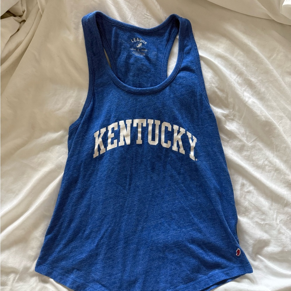 League Women's Blue Kentucky Racerback blue Tank Top